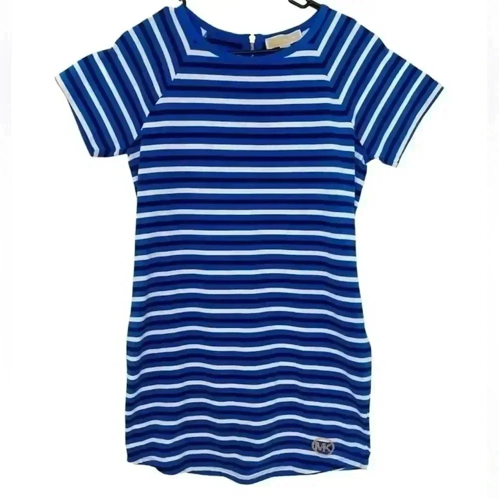 Michael Kors striped blue and white T-shirt dress - Picture 2 of 5